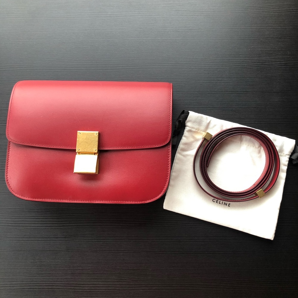 CELINE MEDIUM CLASSIC BAG IN BOX CALFSKIN - Picture 2 of 8